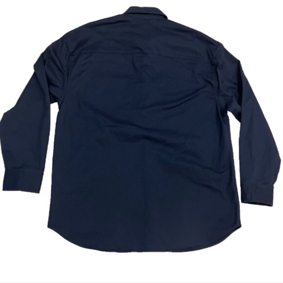 Mode of One Mens Relaxed Fit Button Down Twill Shirt in Caspian Waters Size M - Picture 5 of 8